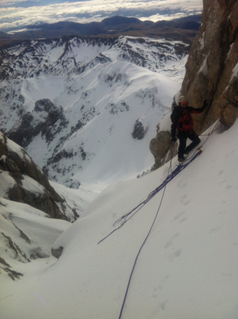 Lungo il canale Moriggi Acitelli al Corno Grande - Gran Sasso