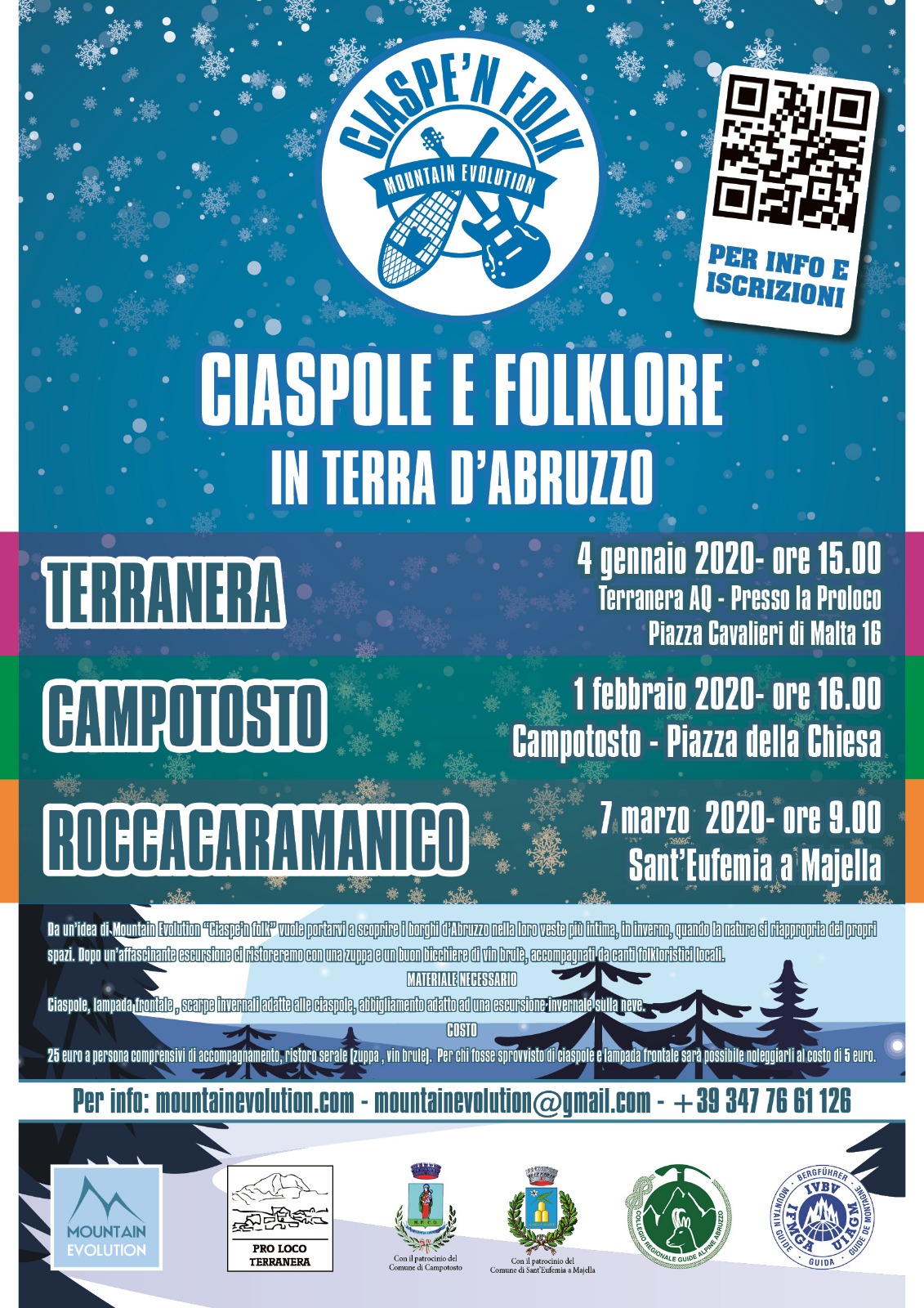 Al via la terza edizione di Ciaspe'n folk ciaspole e folklore in terra d'Abruzzo