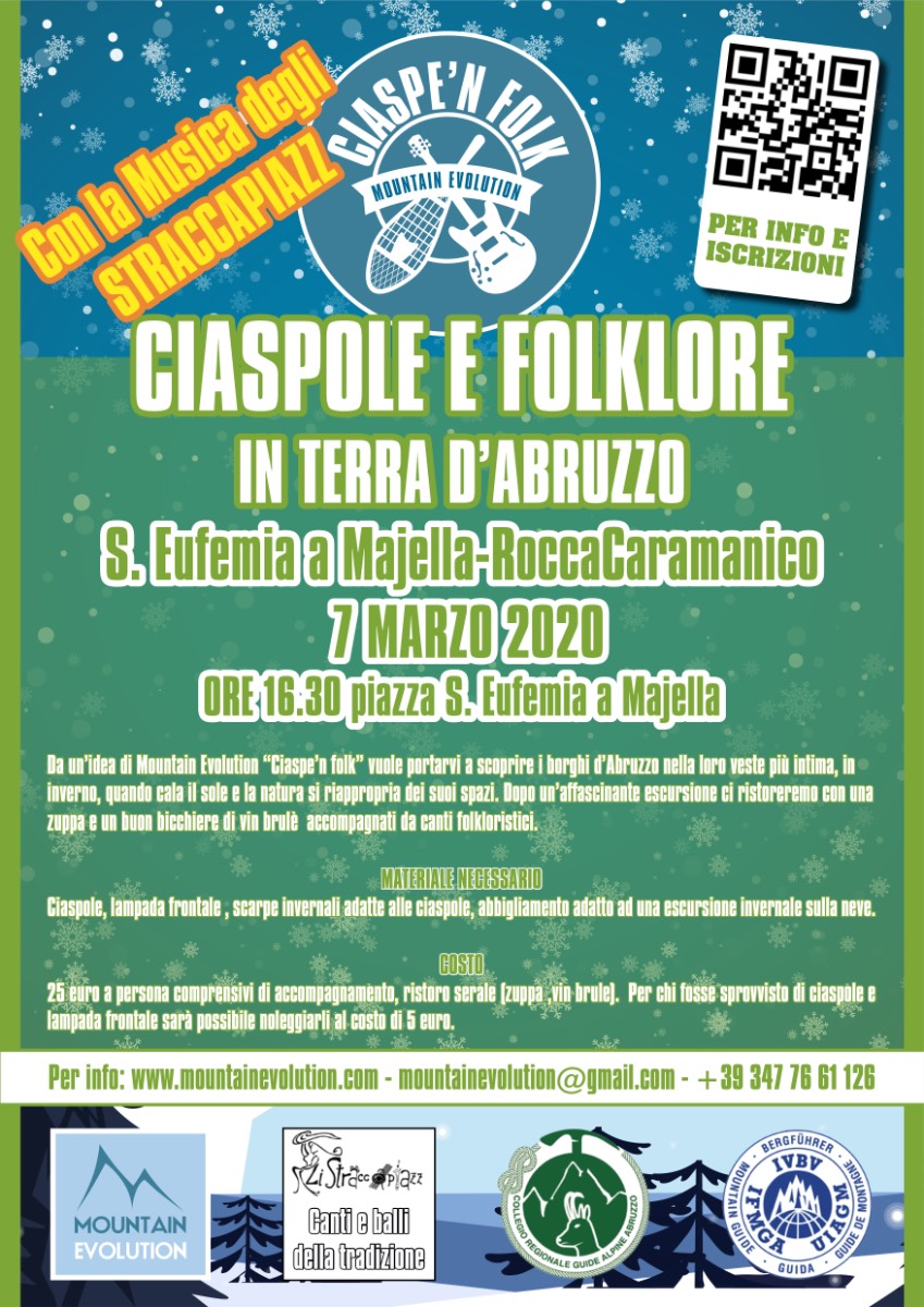 Seconda tappa di Ciaspe'n folk a Roccacaramanico. Con o senza neve nel Parco Nazionale della Maiella