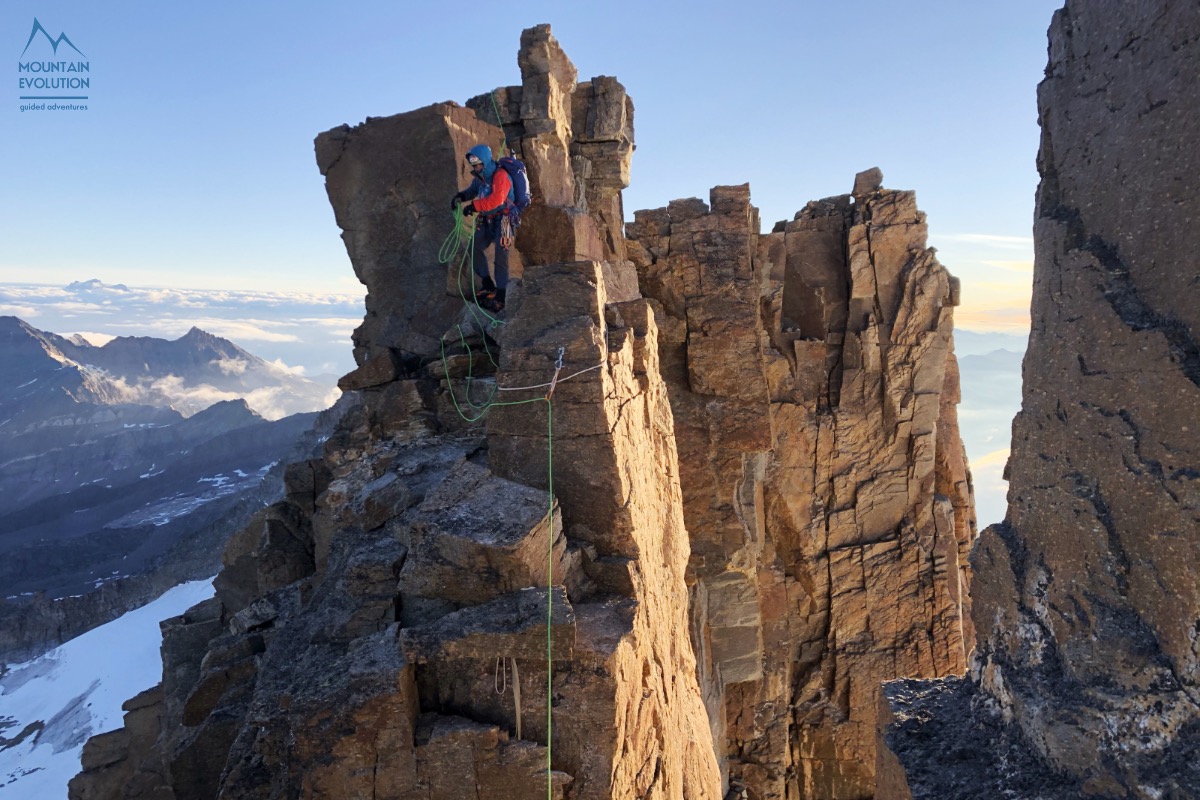 Traversata dal Piccolo al Gran Paradiso - Lungo la cresta che dal Colle di Montdayne sale al Piccolo Paradiso e continua per il Gran Paradiso.