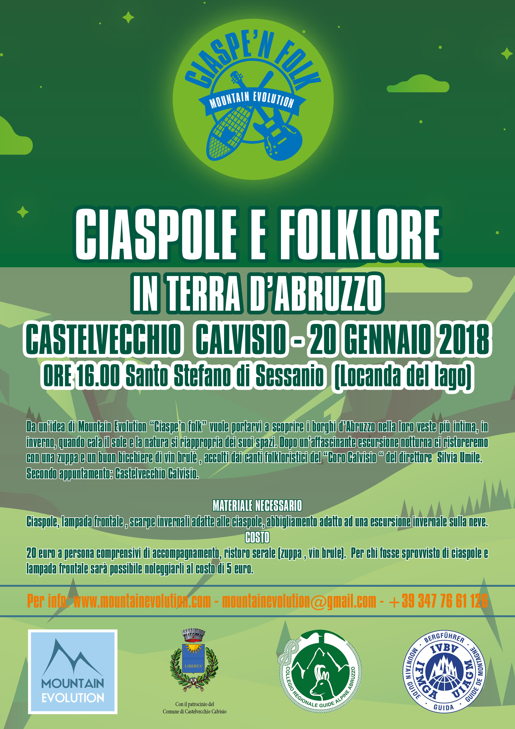 La prima edizione di prima edizione di Ciaspe'n folk ciaspole e folklore in terra d'Abruzzo