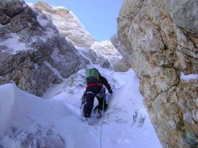 Canale Centrale, Vetta Occidentale di Corno Grande.