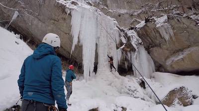 Corso di Alpinismo Invernale Avanzato, Cascate di Ghiaccio