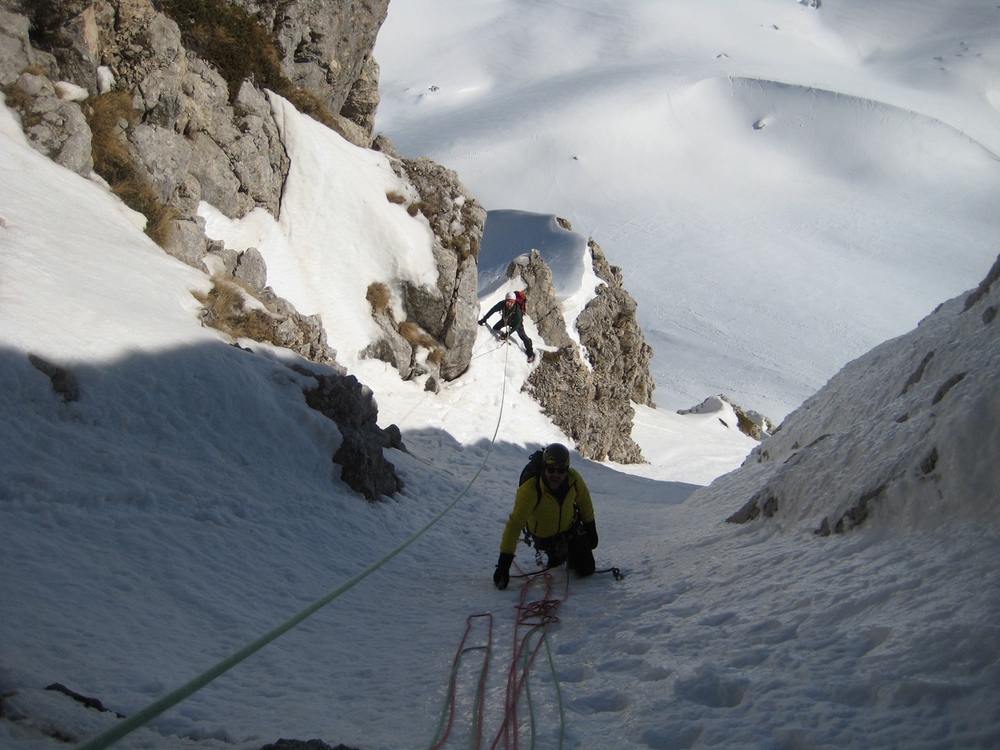 Con Guido ed Emiliano sulla via Brucchietti al Terminillo