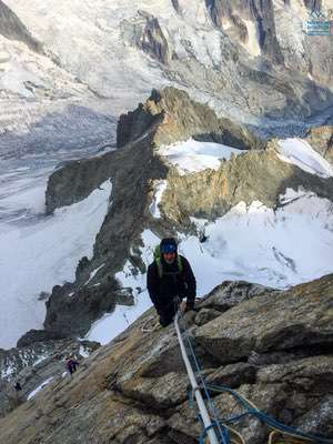 Salita al Dente del Gigante, Monte Bianco