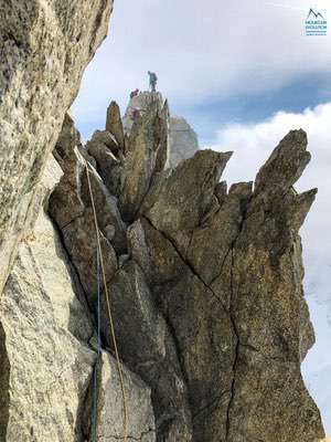 Salita al Dente del Gigante, Monte Bianco