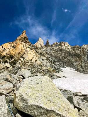 Salita al Dente del Gigante, Monte Bianco