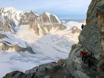 Salita al Dente del Gigante, Monte Bianco