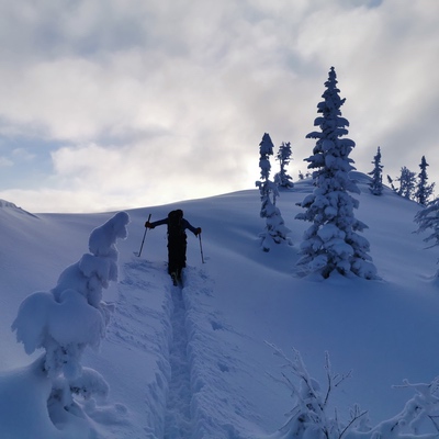 Sci alpinismo in Siberia in una valle magica