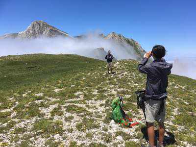 Salita al Monte Camicia sul massiccio del Gran Sasso