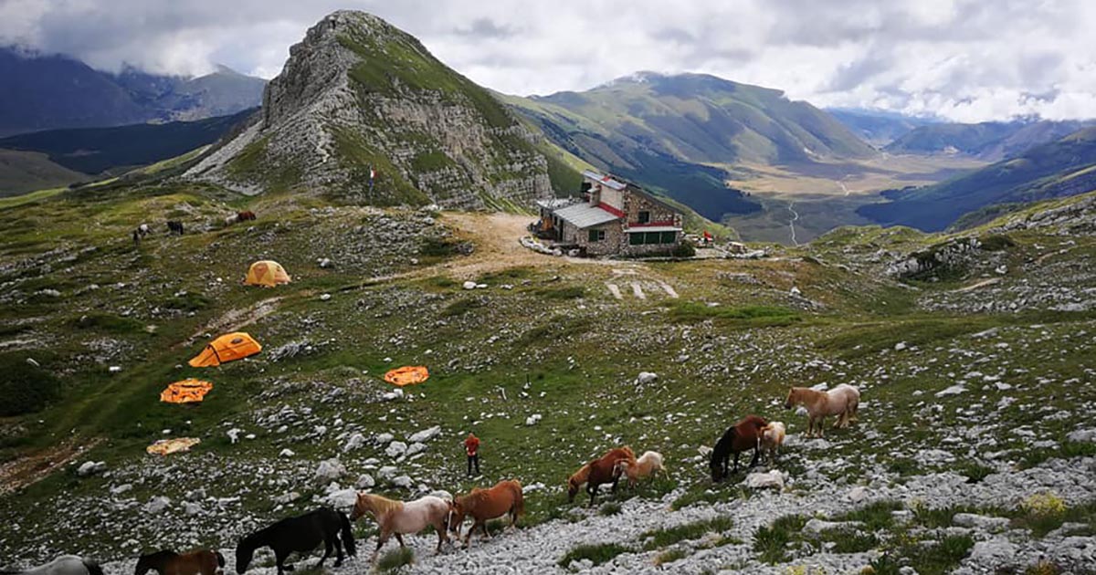 Il Rifugio Vincenzo Sebastiani è situato sul Colletto di Pezza ed è facilmente raggiungibile da Capo Pezza o dalla Piana di Campo Felice.