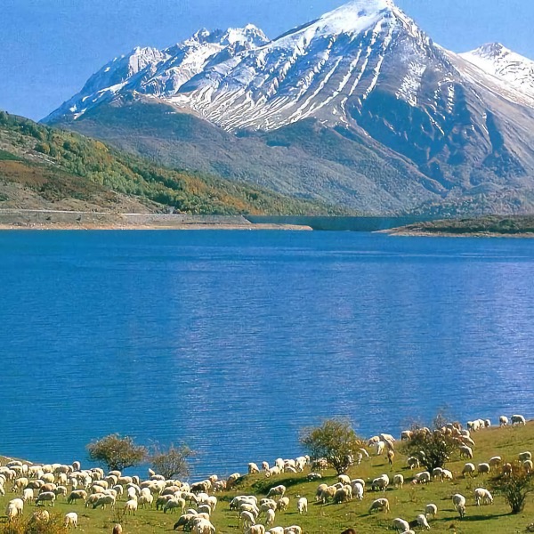 Con il sup sul lago di Campotosto